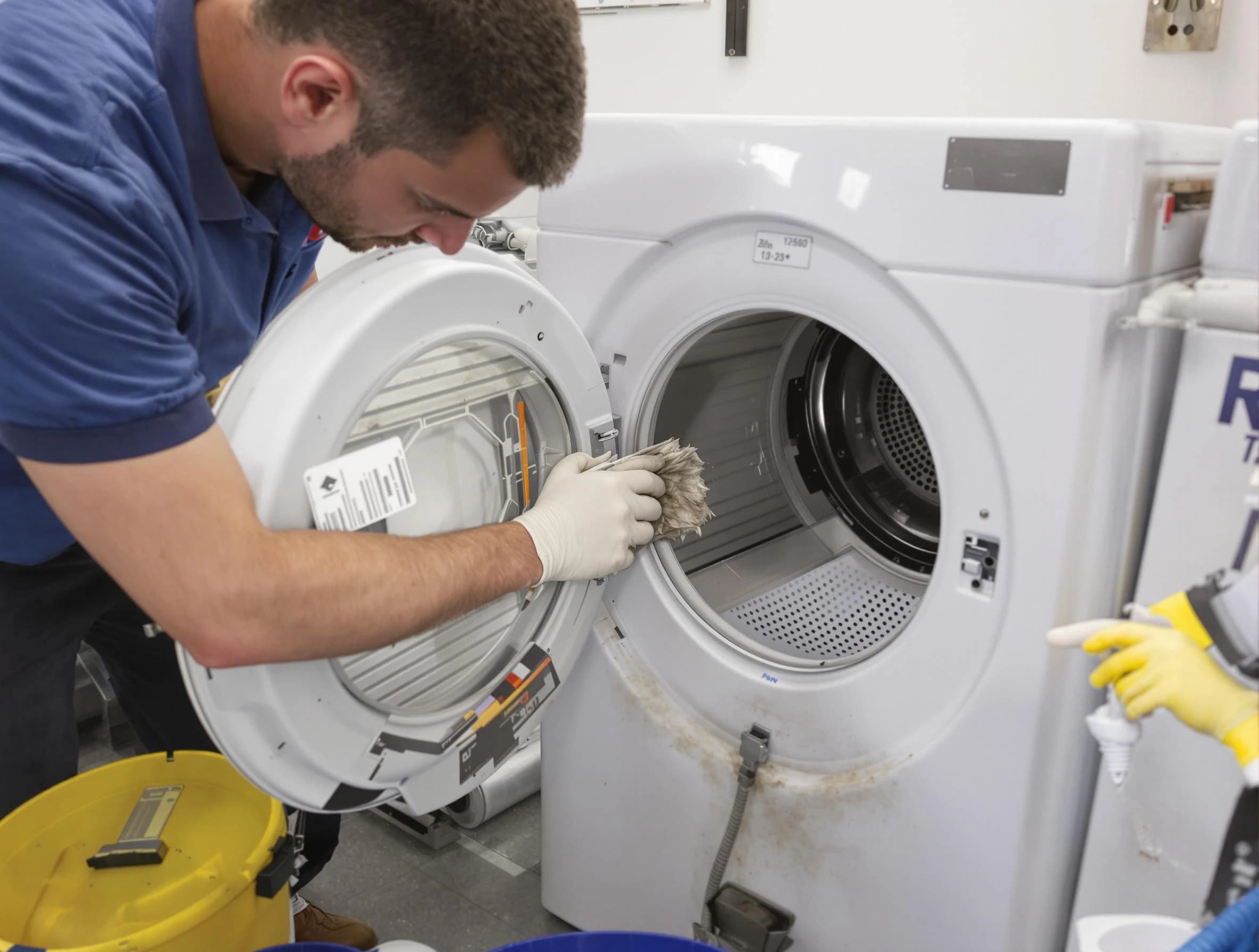 Citrus Park Dryer Vent Cleaning specialist performing detailed lint trap cleaning service in Citrus Park