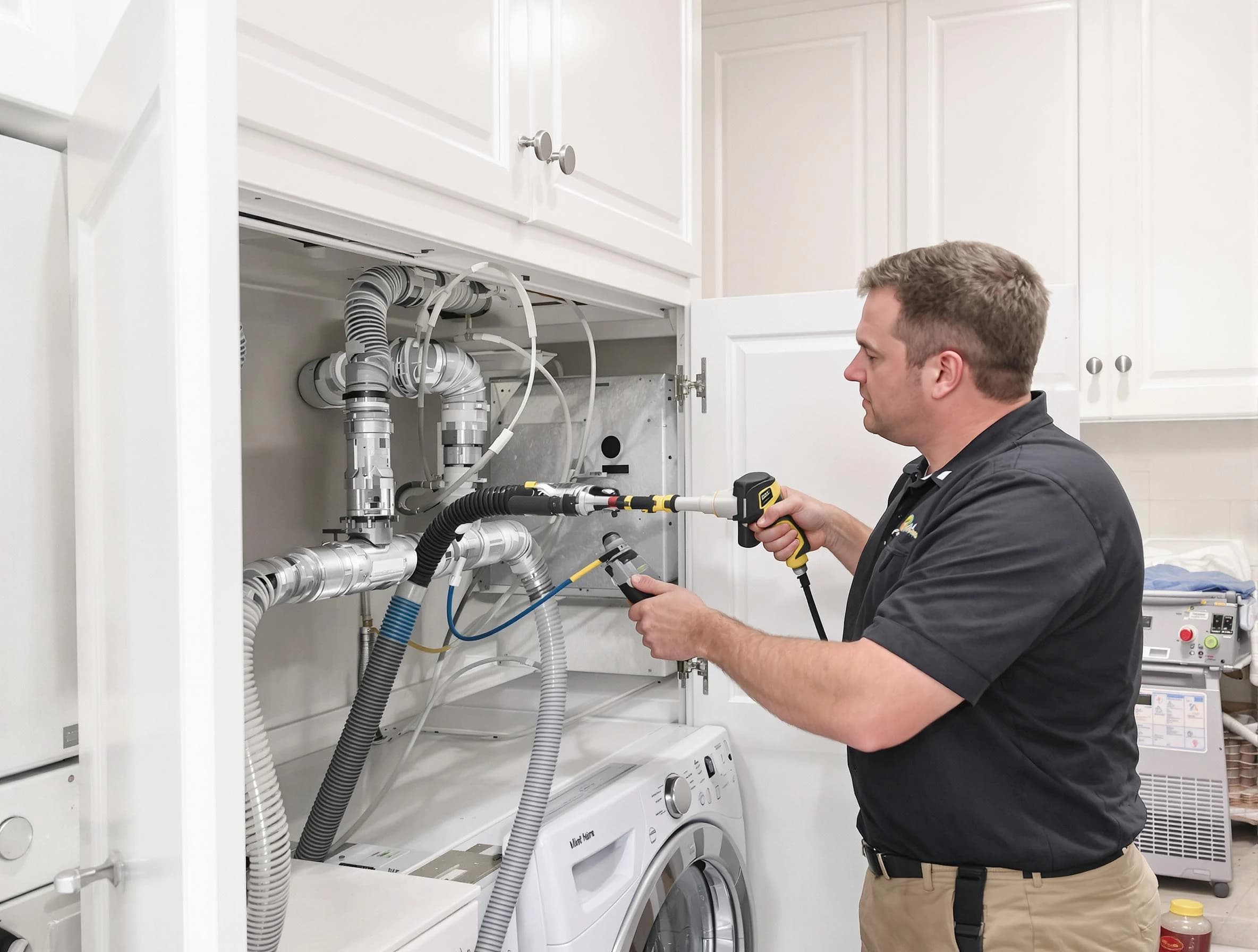 Citrus Park Dryer Vent Cleaning professional removing severe blockage from a clogged dryer vent in Citrus Park