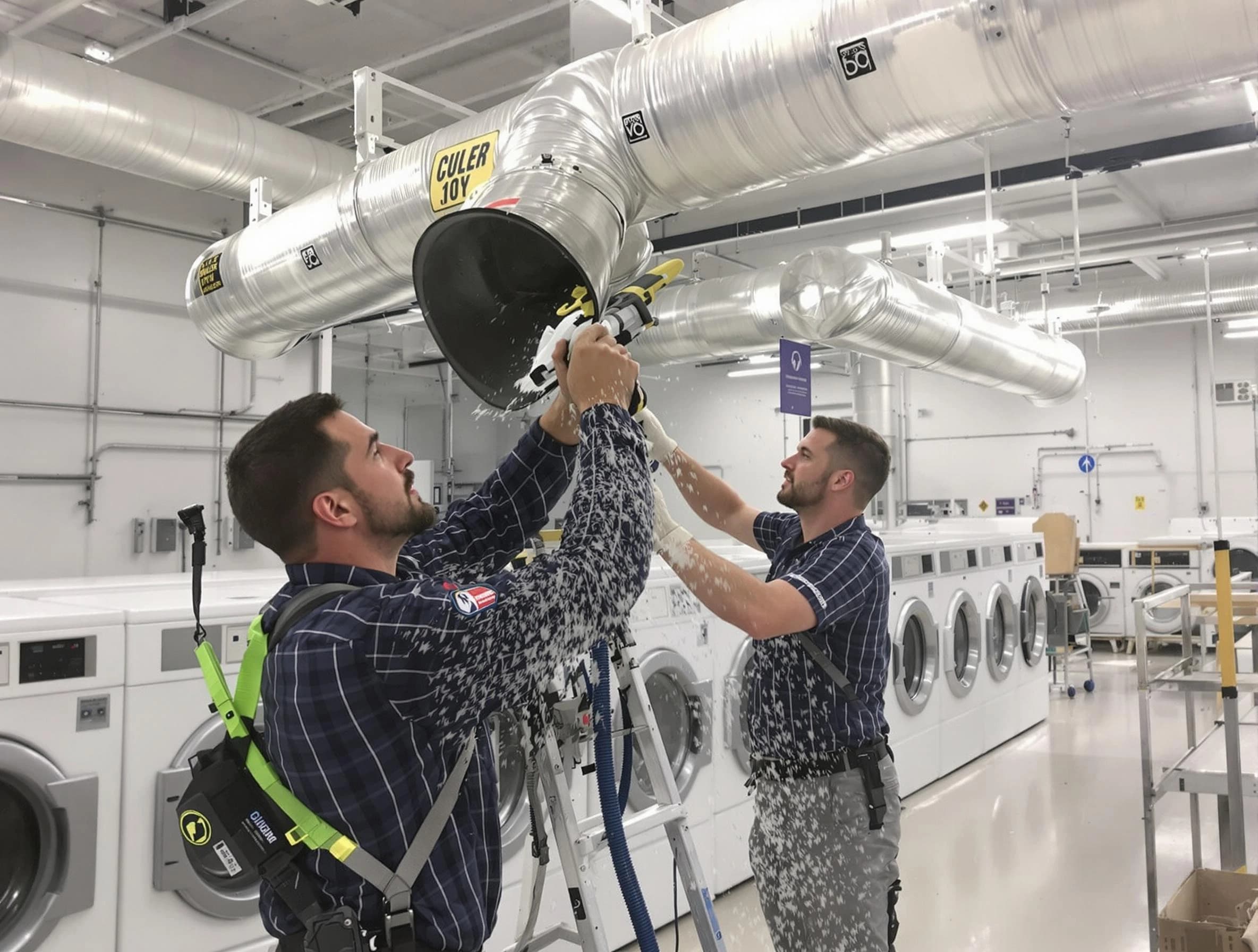 Citrus Park Dryer Vent Cleaning team performing large-scale commercial dryer vent cleaning in Citrus Park