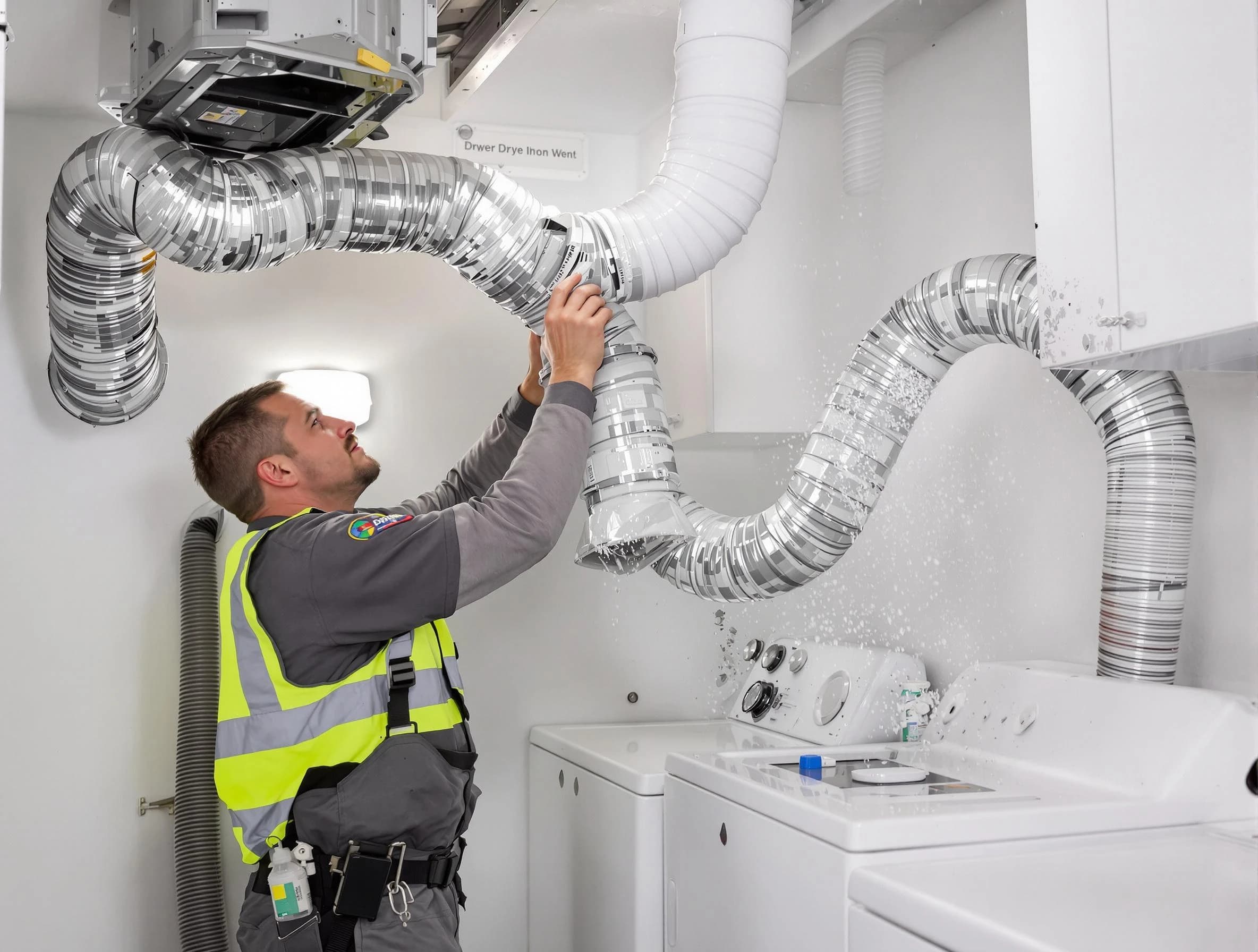 Citrus Park Dryer Vent Cleaning technician performing detailed dryer exhaust vent cleaning at a home in Citrus Park