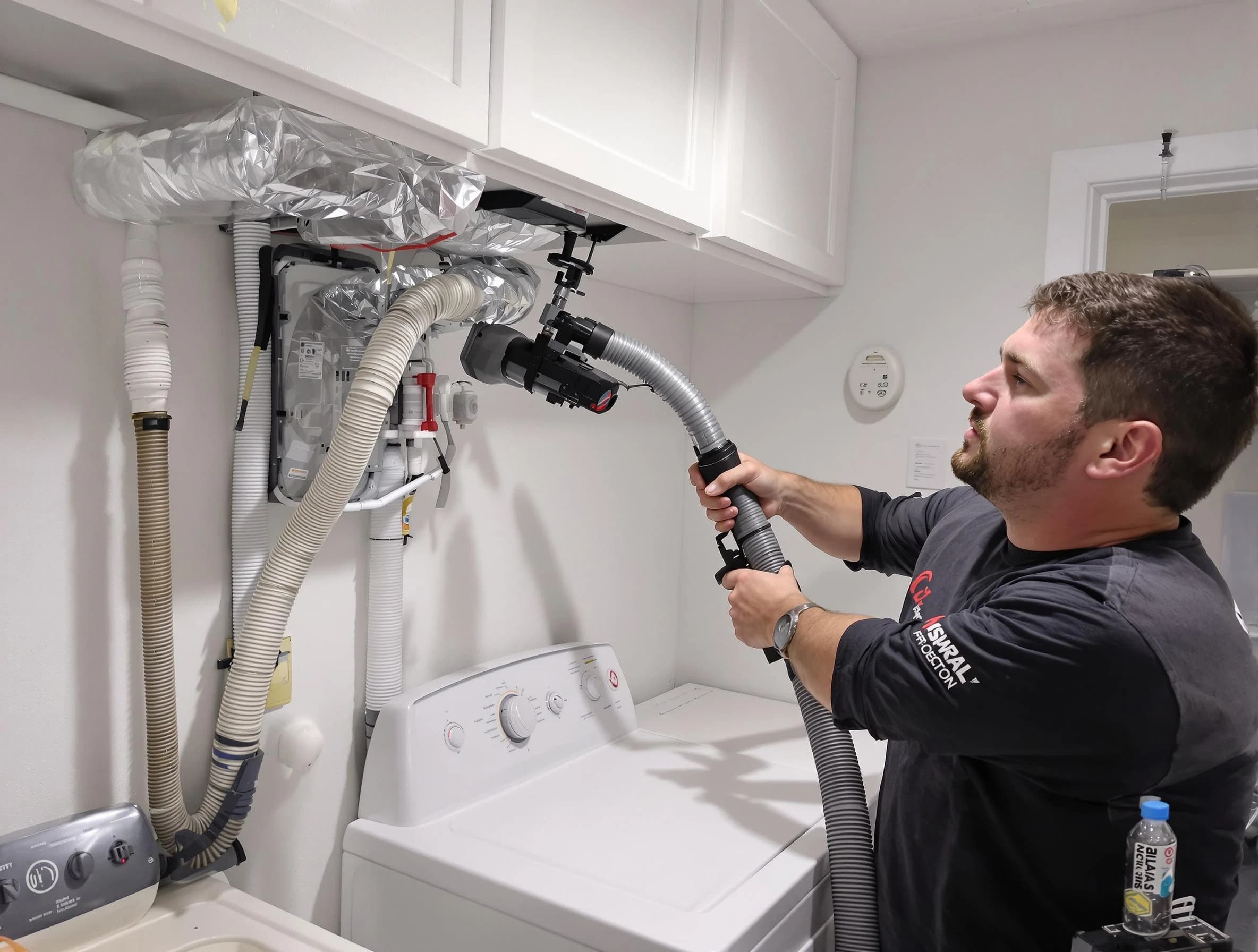 Citrus Park Dryer Vent Cleaning certified technician performing safety-focused gas dryer vent cleaning in Citrus Park