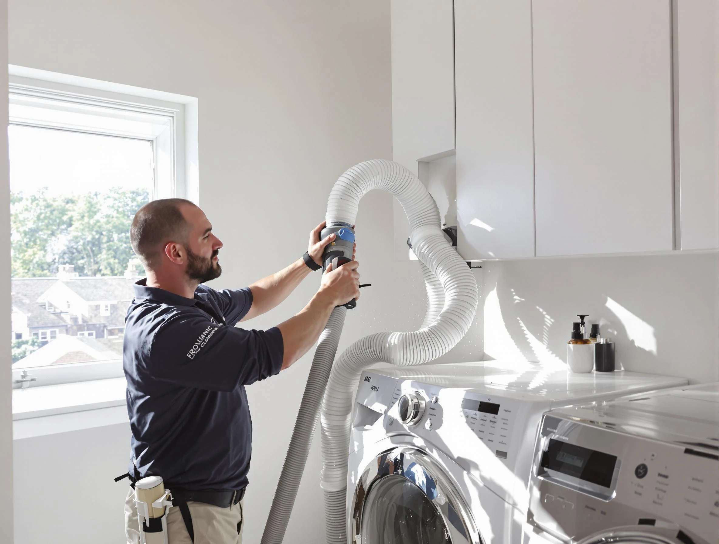 Certified Citrus Park Dryer Vent Cleaning technician performing dryer vent cleaning in Citrus Park