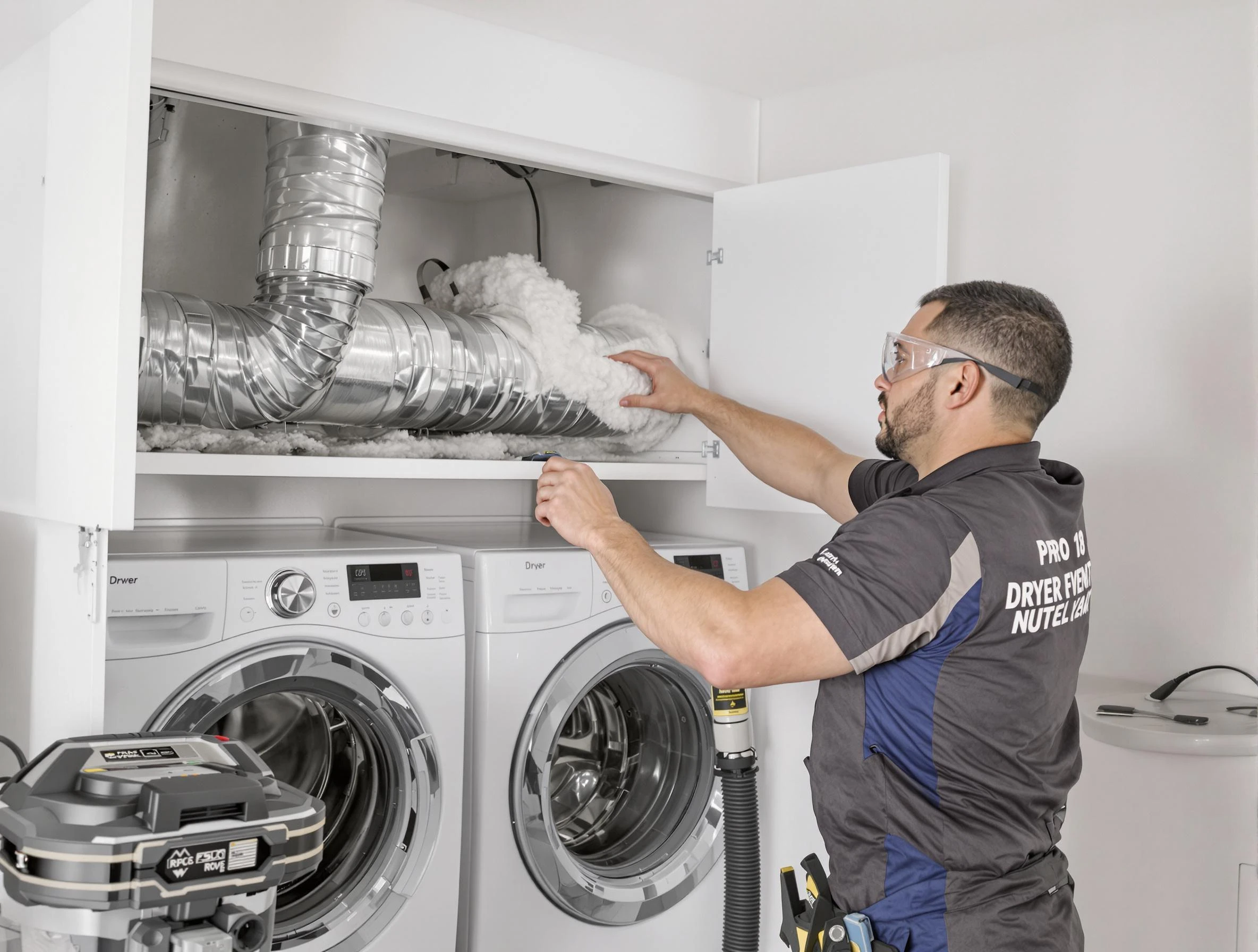 Citrus Park Dryer Vent Cleaning certified technician performing specialized gas dryer vent cleaning in Citrus Park